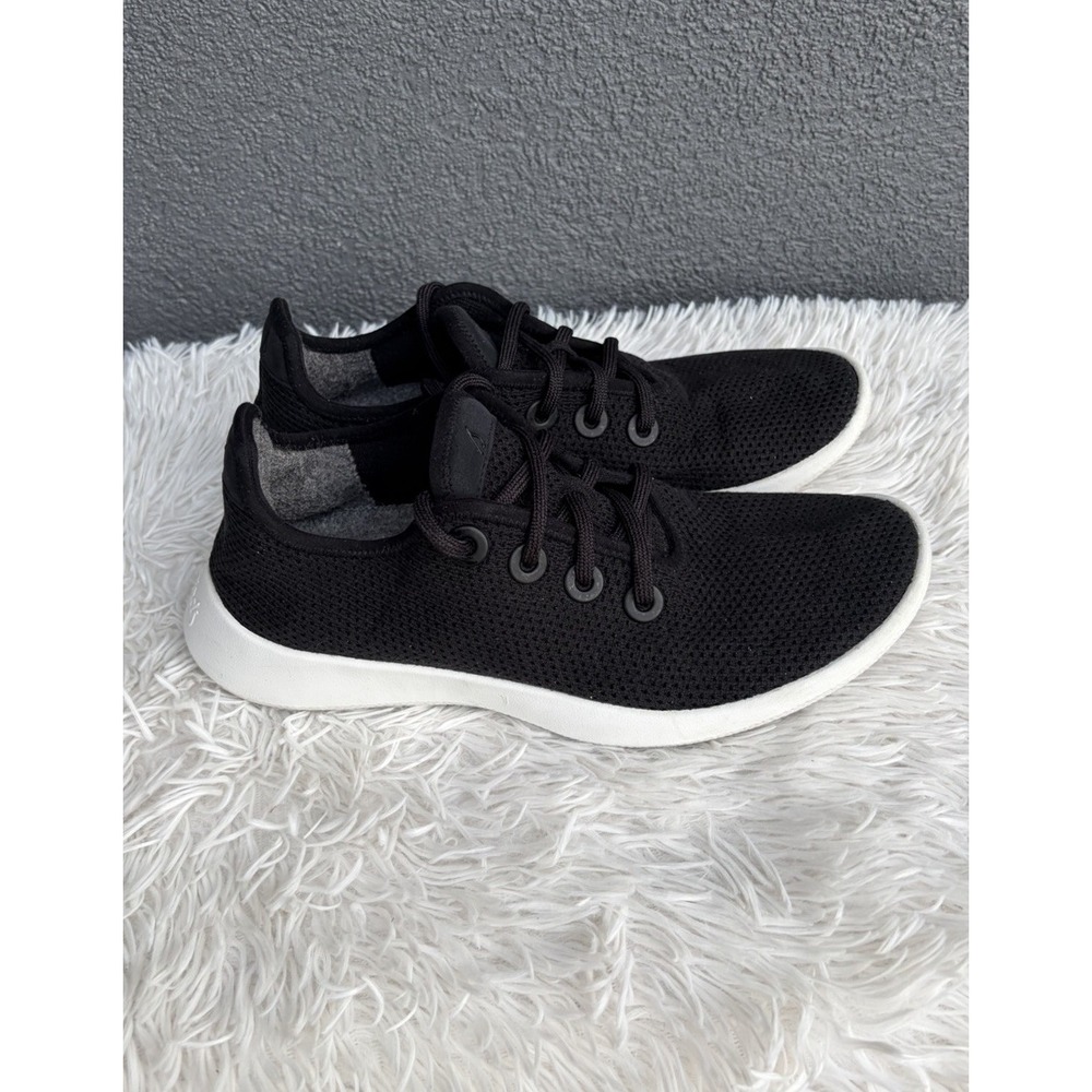 Allbirds Tree Runner Sneakers Women's 9 Black Low Top Lace Up Athletic Walking